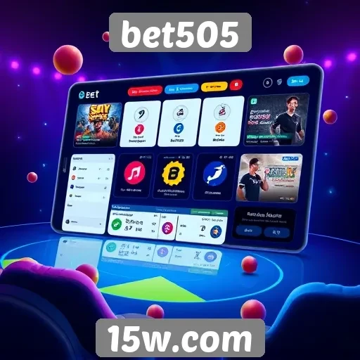 A interface do usuário do site de jogos bet505